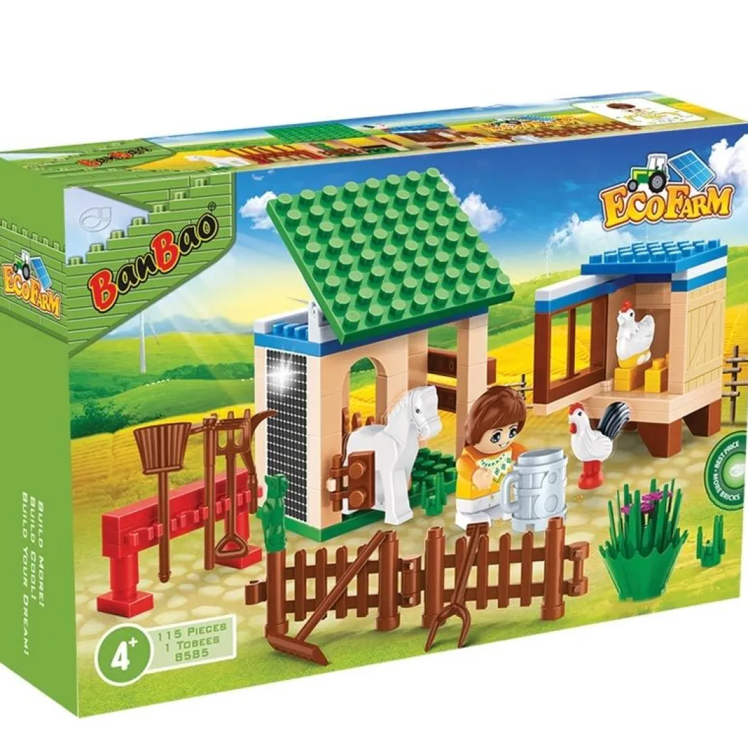 Butterfly Creek Farmyard | Under $100.00-Banbao Animal Farm Building Set | Banbao Building Set |