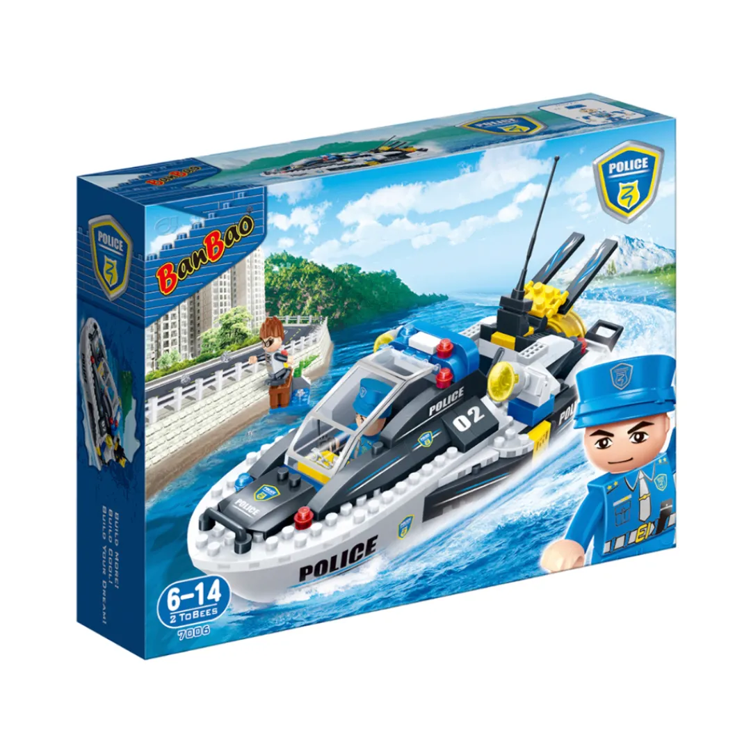 Butterfly Creek Under $100.00 | Under $50.00-Banbao Police Boat Building Set | Banbao Products |