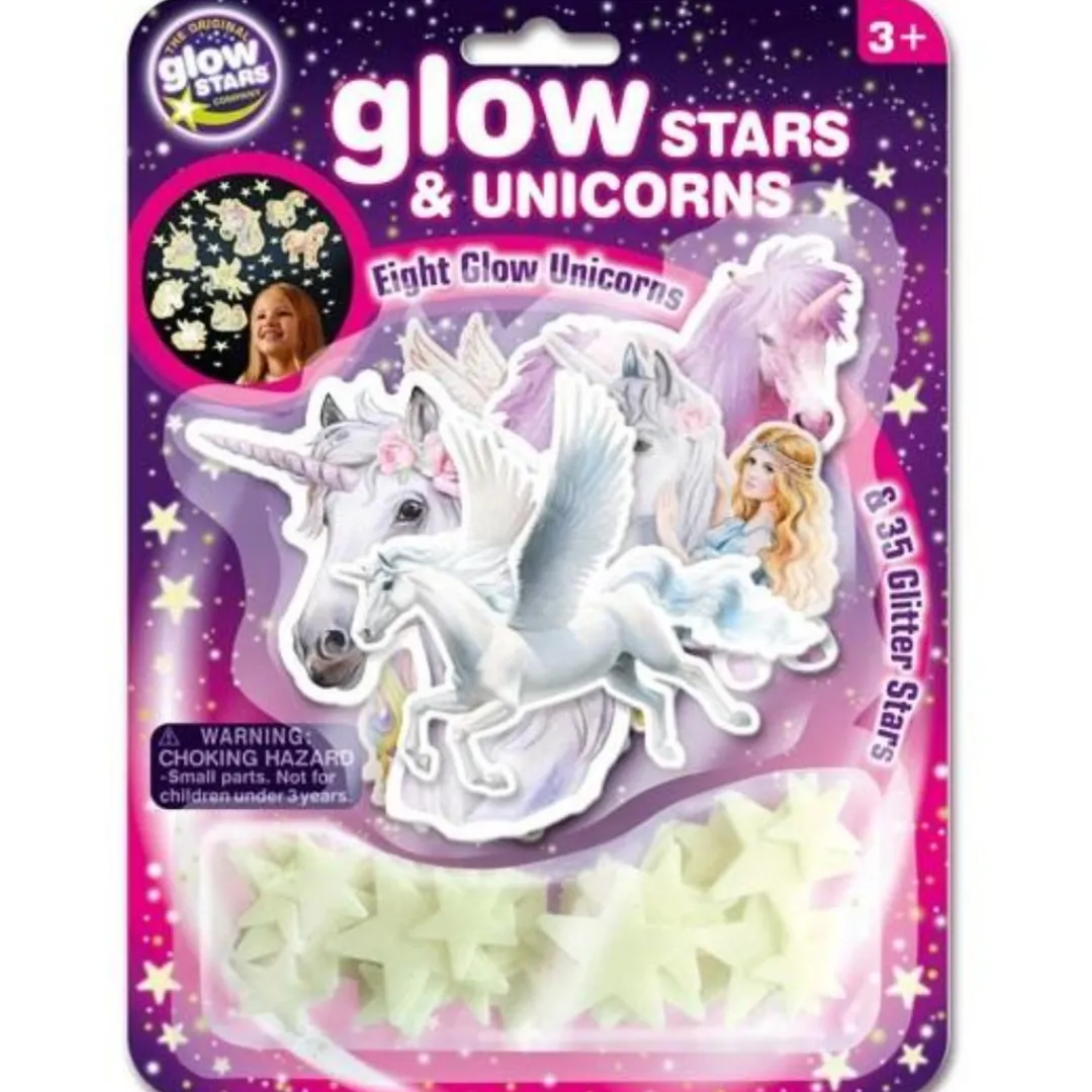 Butterfly Creek Under $100.00 | Under $50.00-Glow in the Dark Unicorn & Stars