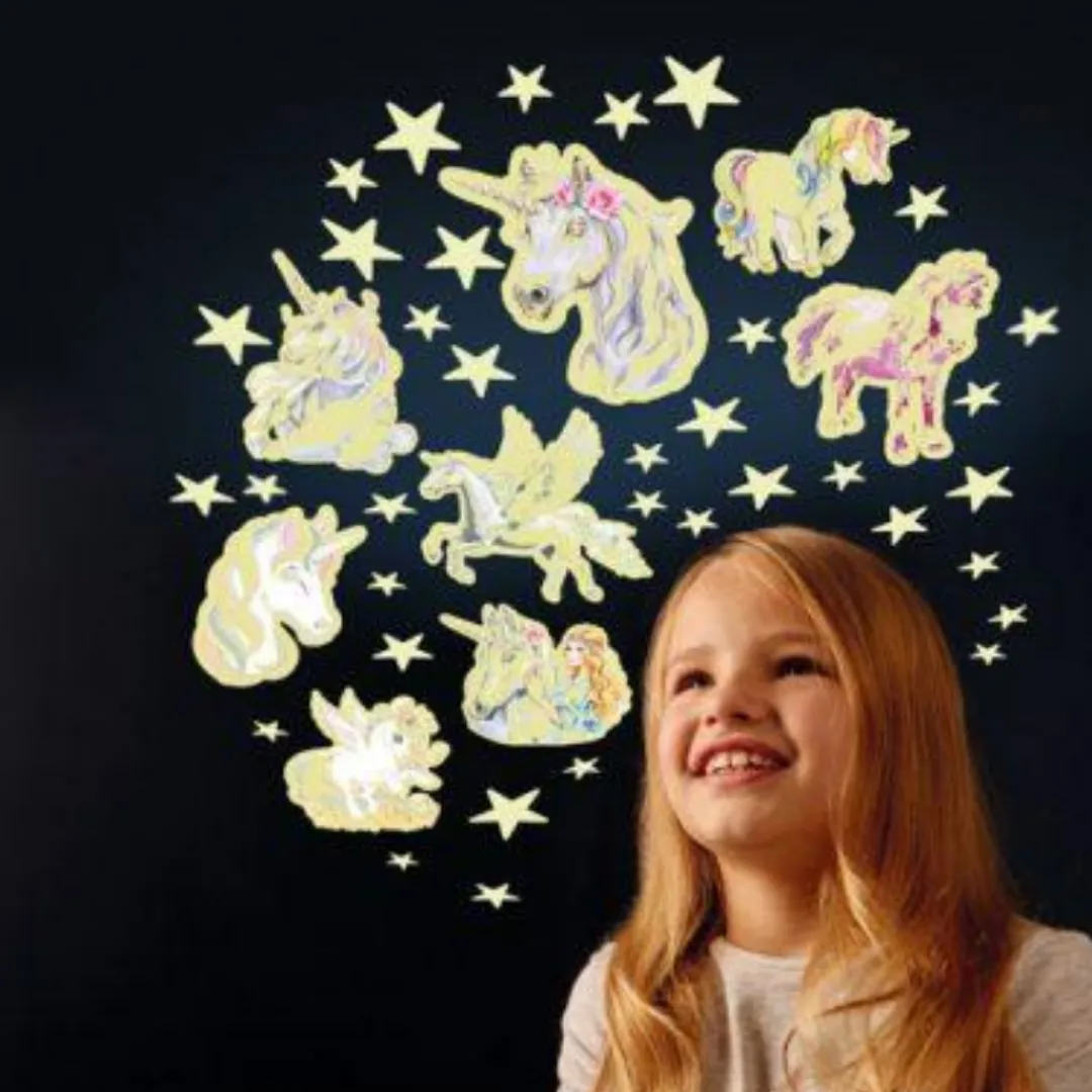Butterfly Creek Under $100.00 | Under $50.00-Glow in the Dark Unicorn & Stars