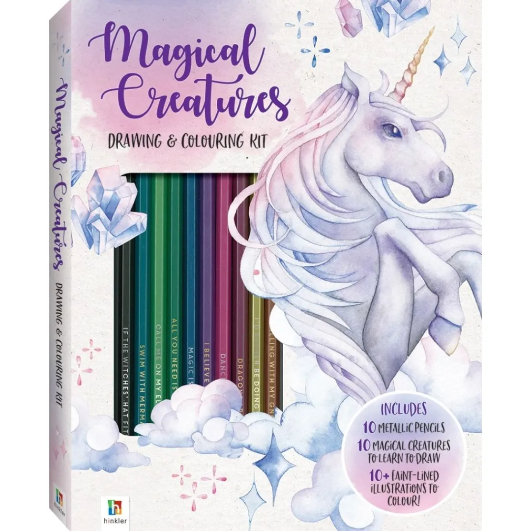 Butterfly Creek Unicorns | Mythical Creatures-Magical Creatures Drawing Kit | Unicorn Art Kit |