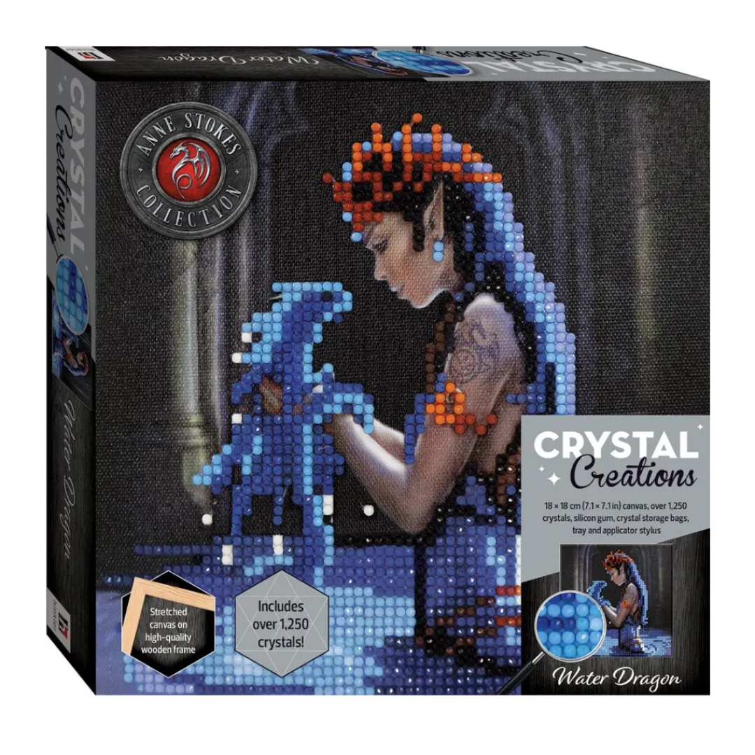 Butterfly Creek Mythical Creatures | Under $100.00-Water Dragon Anne Stokes Crystal Art | Crystal Art |